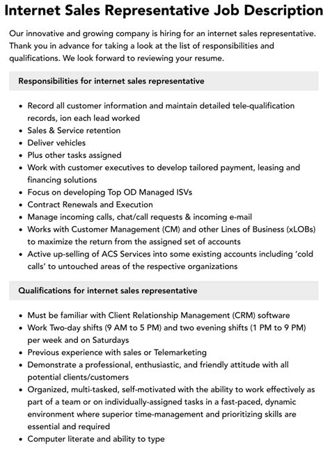 hiring internet sales reps